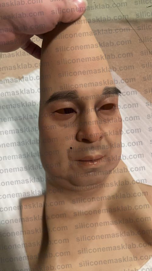 east-asian-male-silicone-mask-side-profile-double-chin-detail