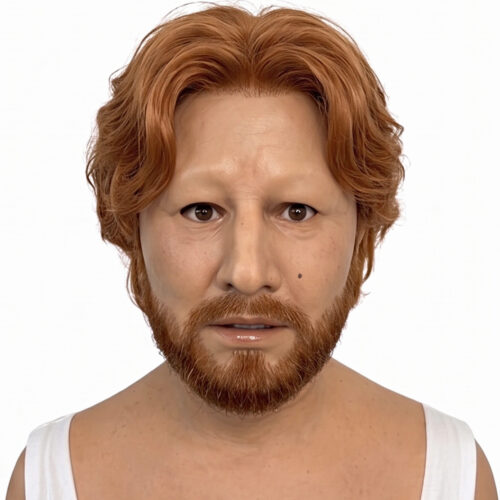 Realistic mask of a man