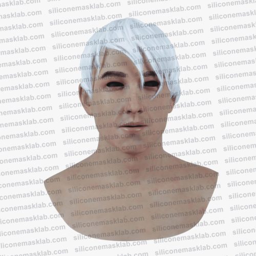 pale skin silicone mask scandinavian man