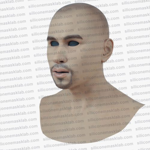 Silicone Mask with Goatee - realistic hispanic male mask frontal