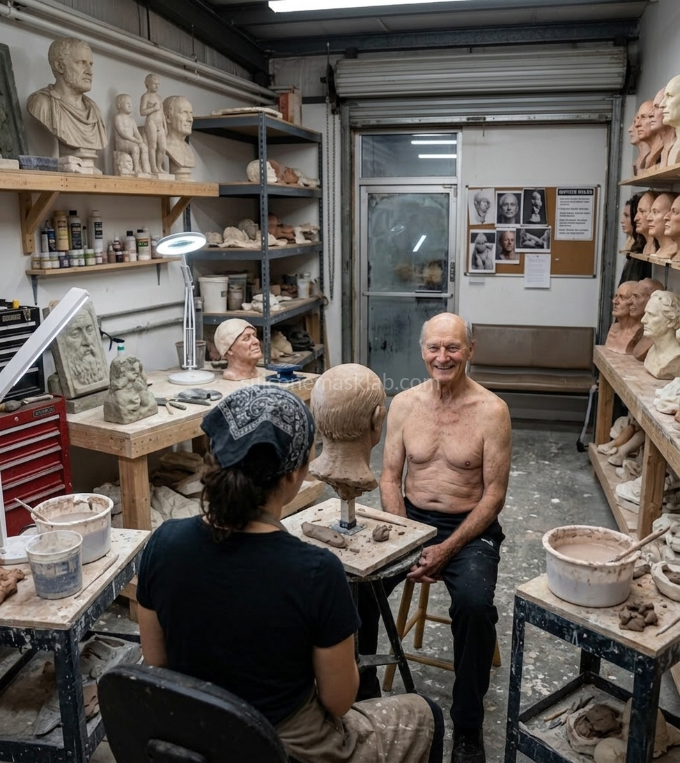 S.M.LAB sculpting studio: live reference work, foundation of the master sculpt used for this comparison